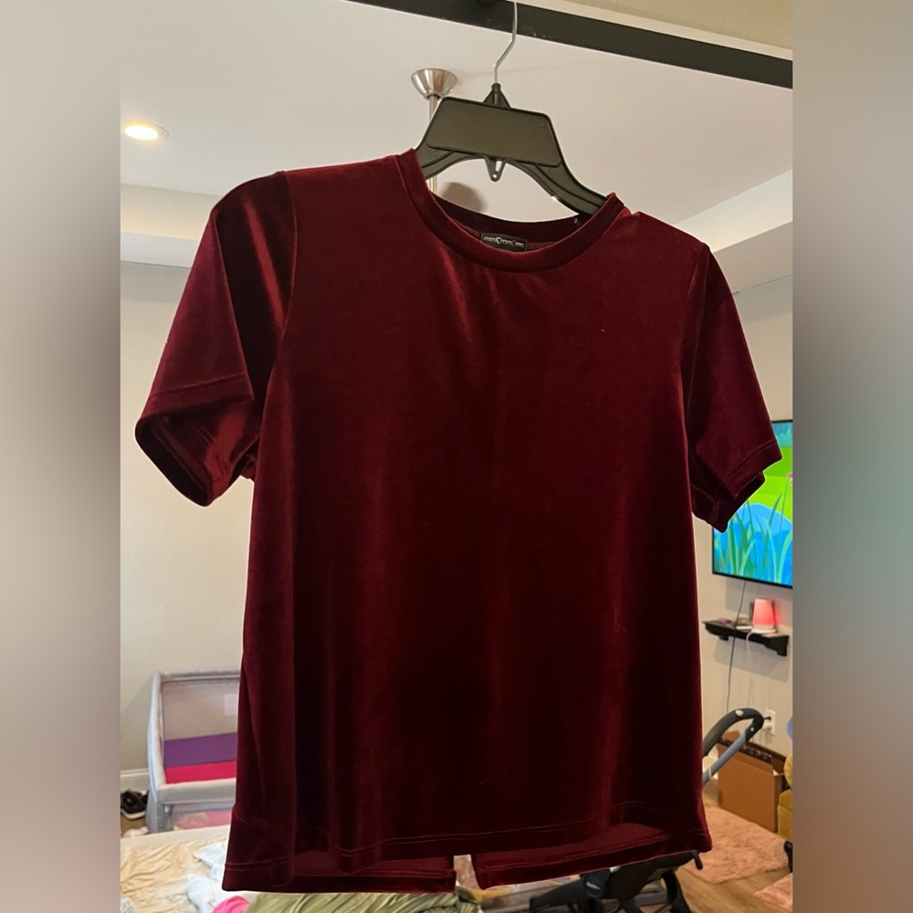 Women’s  Deep Red Velvet Tee